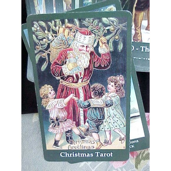 LOT 2 CHRISTMAS Tarot Card Decks Elf on a Shelf plus RARE Vintage Santa Art - Picture 3 of 8